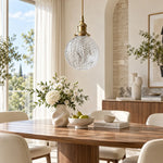 Charger l'image dans la visionneuse de galerie, Vintage Leaf-Pattern Glass Ball Pendant Lamp