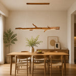 Cargar imagen en el visor de la Galería, Wood Color Resin Linear Branch Pendant Light