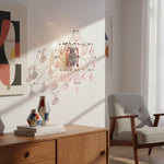 Charger l'image dans la visionneuse de galerie, Applique murale Crynora Crystal Cascade - Effet luciole scintillant avec lumière LED pour chambre ou salon