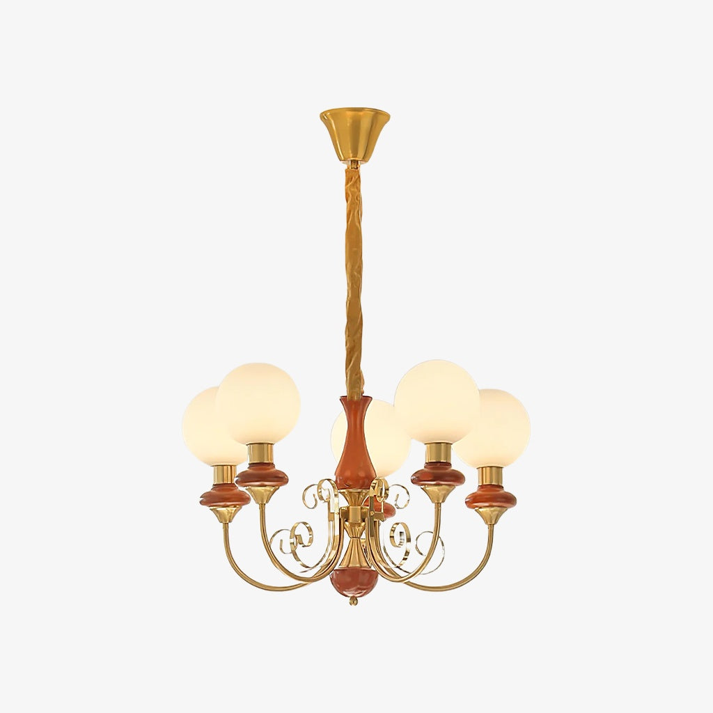 Lustre sphérique en pierre de luxe moderne Radiara, design sculptural en couches pour salon et hall d'entrée