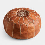 Cargar imagen en el visor de la Galería, brown Moroccan pouf product view