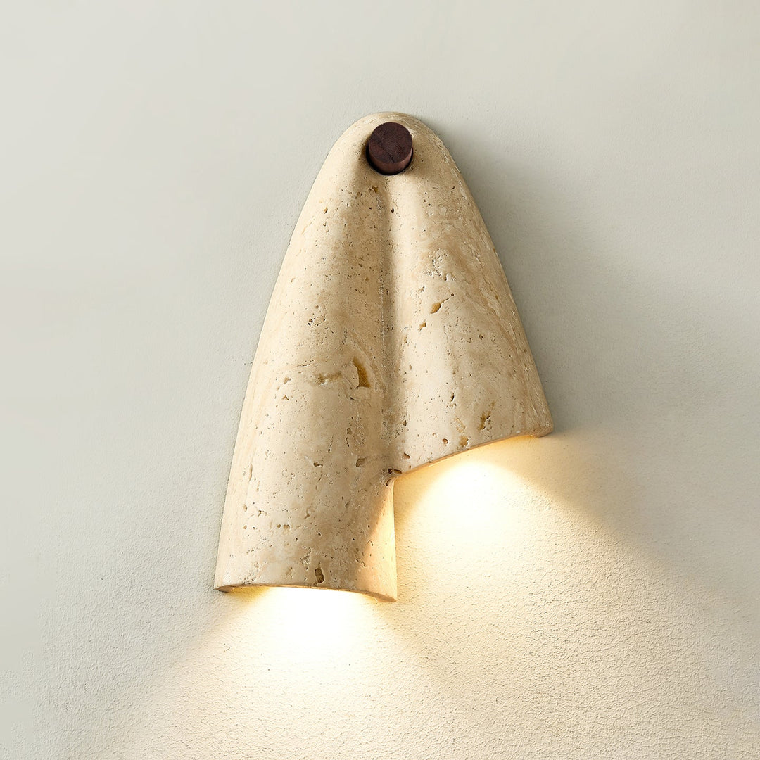 Travertin-Wandlampe – Minimalistische Stein-Wandleuchte Dekorative Beleuchtung für Wohnzimmer