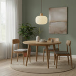 Cargar imagen en el visor de la Galería, Lámpara colgante de vidrio blanco lechoso vintage elegante Opalyn - Iluminación para comedor