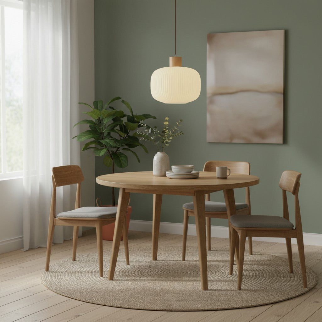 Lámpara colgante de vidrio blanco lechoso vintage elegante Opalyn - Iluminación para comedor