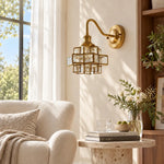 Load image into Gallery viewer, Vintage Geometric Stained Glass Wall Lamp