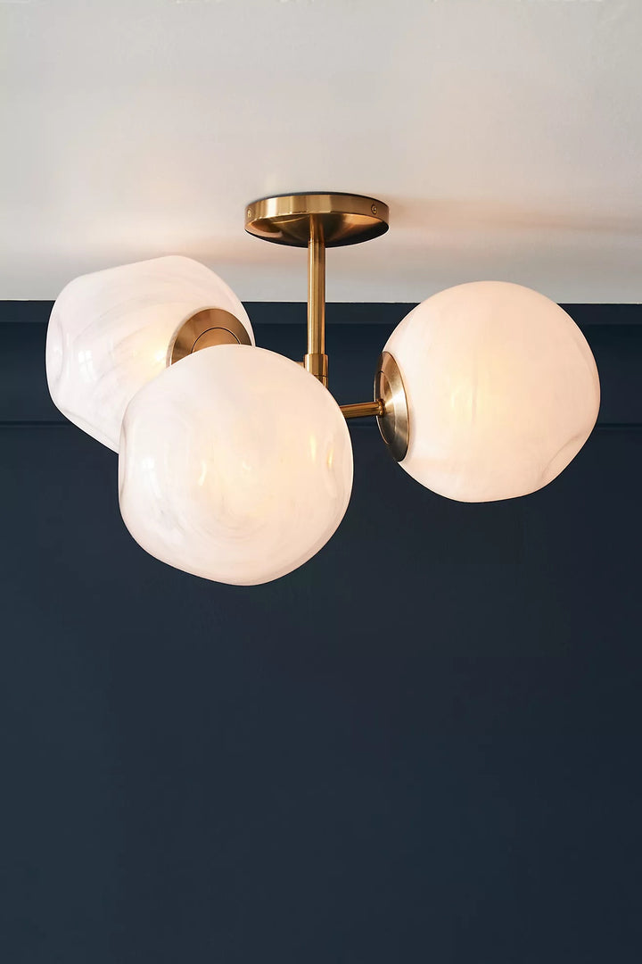 Lámpara empotrada Pawrior Ball: moderna lámpara de techo de cristal