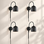 Charger l'image dans la visionneuse de galerie, Dome Arm Plug-In Cord Arched Metal Wall Sconce