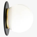 Charger l&#39;image dans la visionneuse de galerie, Glorica Glass Solid Brass Vanity Sconce - Compact Flush Mount Globe Light
