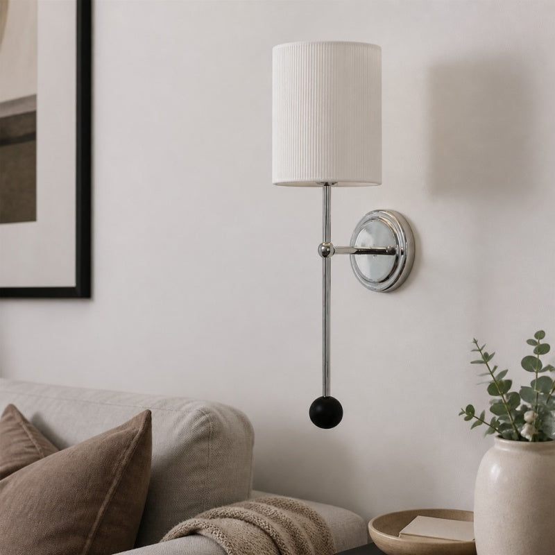 Cumoris Pleated Wall Lamp – French Inspired Bedside and Living Room Accent Light