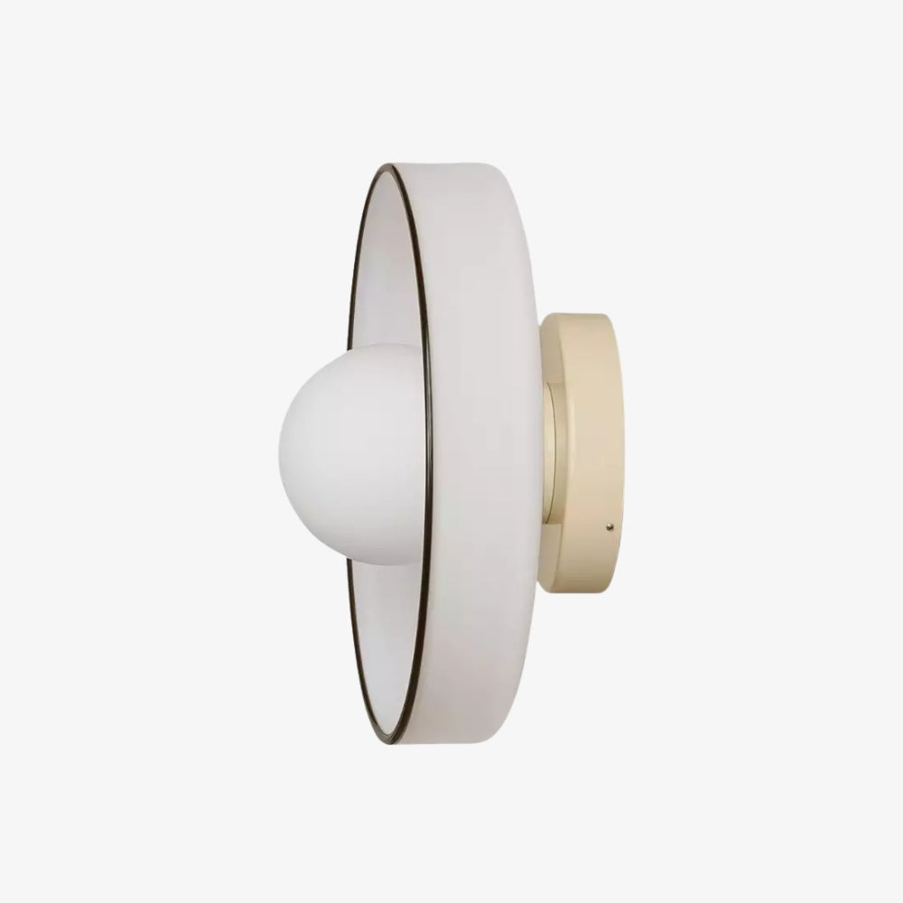 Kalo Versatile Glass Disc Modern Wall/Ceiling Fixture with Color-Accent Rim for Living Spaces