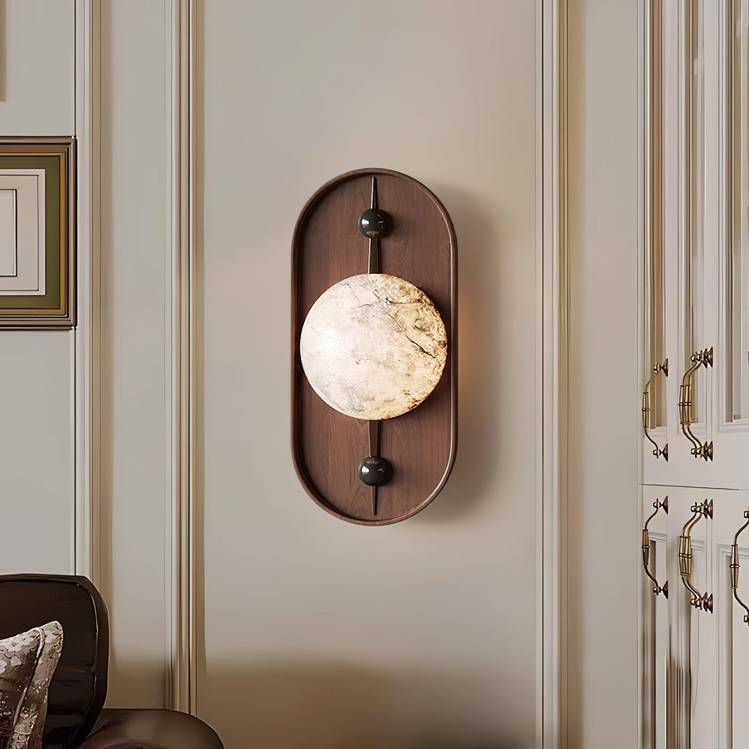 Bezel Alabaster Wandleuchte