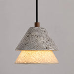 Bild in Gallery-Viewer laden, Grey Stone Pendant Light with Paper Diffuser