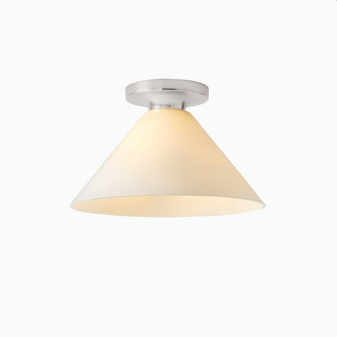 Lámpara de techo Conica Cone Flush Mount: lámpara de techo de cristal para espacios modernos