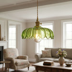 Cargar imagen en el visor de la Galería, Lámpara Colgante de Vidrio con Diseño de Tulipán Rústico Petalbloom – Lámpara Colgante con Diseño de Capullo Floral para Comedor N58