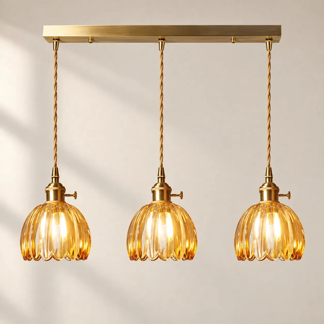 Nordic Colorful Flower Glass Pendant Lamp
