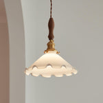 Load image into Gallery viewer, White Sculptural Glass Plug-In Pendant