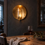 Bild in Gallery-Viewer laden, Gold Leaf Metal Wall Candle Holder – Round &amp; Oval Sconce Designs