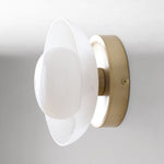 Load image into Gallery viewer, Elorina Bowl Wall Sconce – Elegant Brass And Glass Round Wall Fixture
