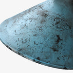 Cargar imagen en el visor de la Galería, Close view of distressed blue metal shade texture