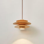 Load image into Gallery viewer, Layered Wood Plug-In Swag Pendant