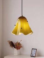 Load image into Gallery viewer, Undulating Glass Flower Plug-In Swag Pendant