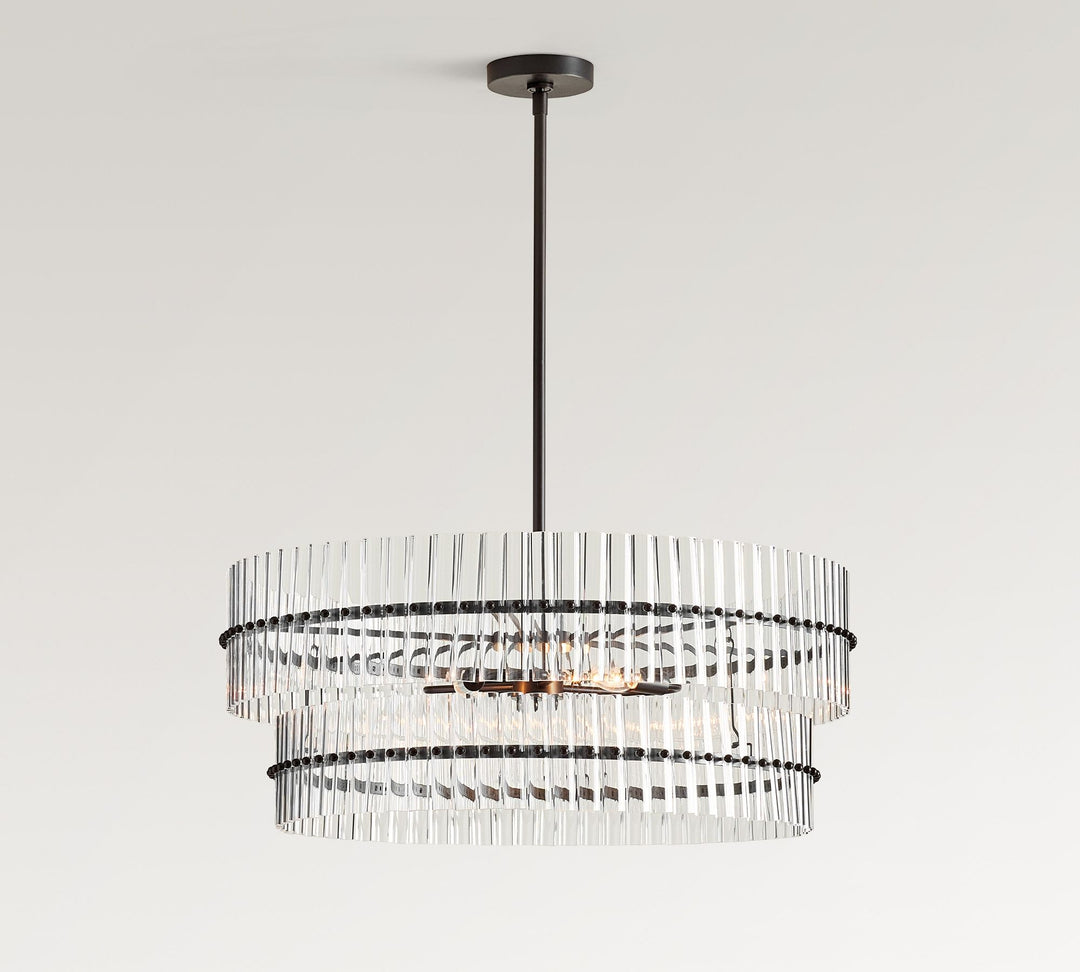 Lámpara colgante de cristal Lumora: estilo moderno de araña de cristal