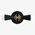 Cargar imagen en el visor de la Galería, Pyralis Cone Art Deco Wall Light - Multi-Directional Sconce for Vanity or Wall
