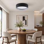 Cargar imagen en el visor de la Galería, Close Ceiling Diffused Shade Metal Canopy Semi-Flush Mount
