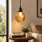 Load image into Gallery viewer, Vintage Faceted Glass Pendant Light