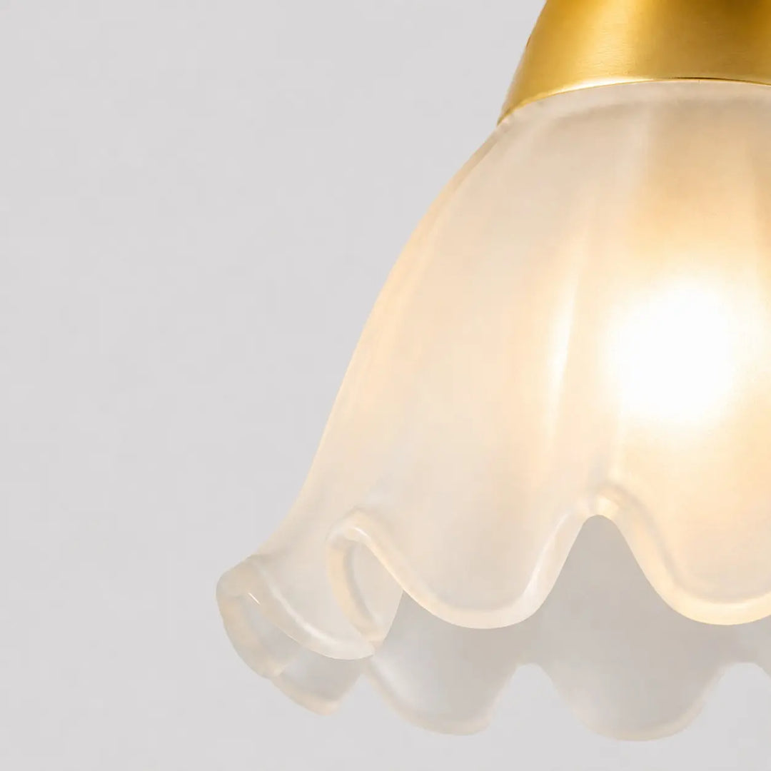 Frosted petal glass edge and illuminated texture detail