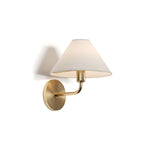 Load image into Gallery viewer, Gilda Fabric Drum Shade Wall Sconce - Modern Brass Accent Light for Bedroom and Hallway