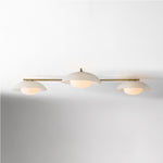 Cargar imagen en el visor de la Galería, Lámpara de techo empotrada Elorina de 3 luces de vidrio y metal: una elegante luminaria para espacios modernos.
