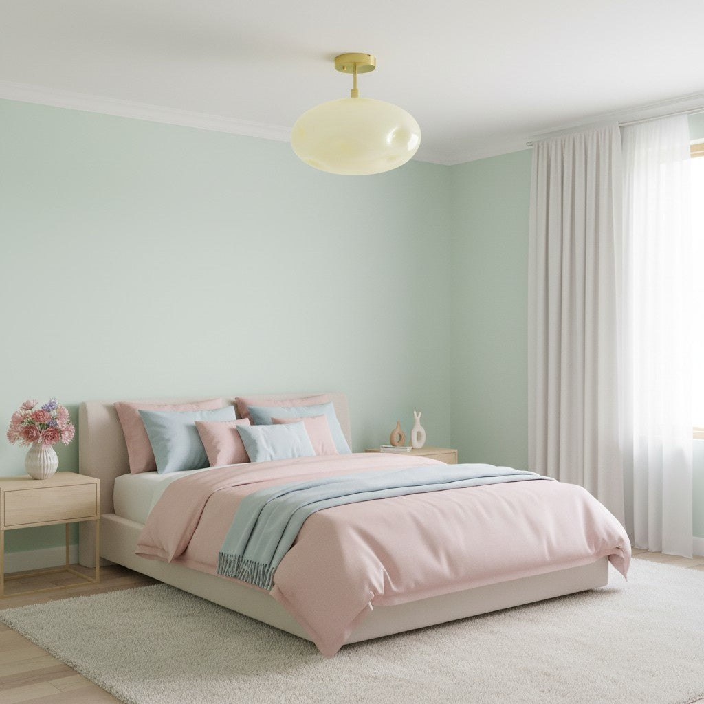 Orra Opal Glass Minimalist Ceiling Fixture - Modern Style for Living Room