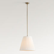 Luvora Fabric Pleated Pendant Light – Stylish Brass Pendant For Dining