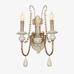 Load image into Gallery viewer, Grey Green Gold two-light wall sconce
