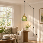Bild in Gallery-Viewer laden, Vintage Blossom Glass Plug-In Pendant Light