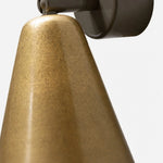 Cargar imagen en el visor de la Galería, Brass cone shade close detail