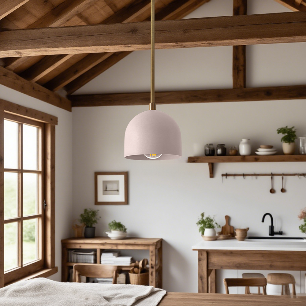 Suspension Farmhouse – Suspension Vanity avec dôme coloré