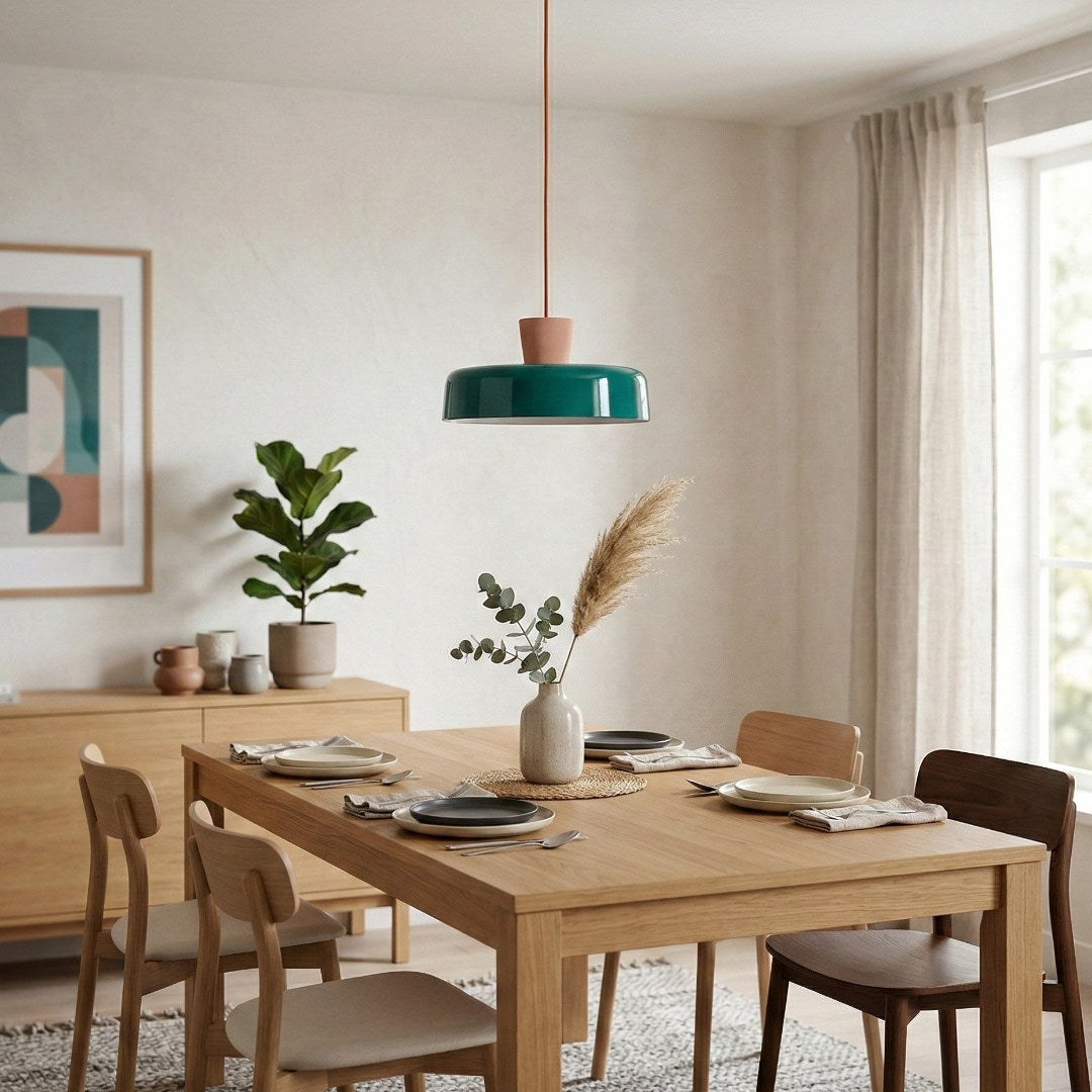 Suspension Bol Colorée Rétro Moderne Chromara pour Îlot de Cuisine et Salle à Manger