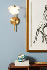 Load image into Gallery viewer, Revalis Glass Flower Vanity Sconce – Modern Floral Wall Light
