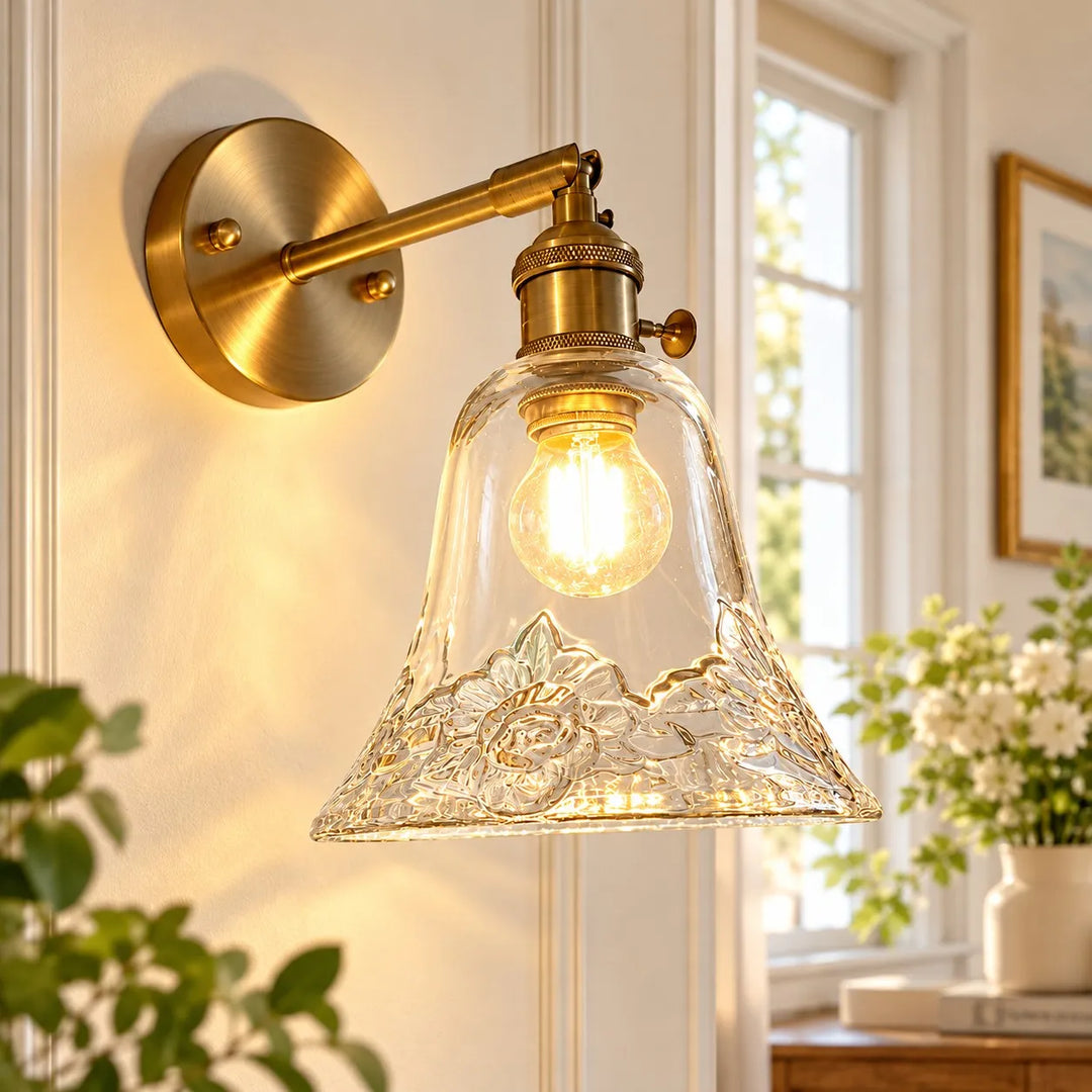 Glass Flower Vase Pendant Light