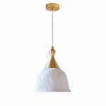 Load image into Gallery viewer, Embossed ceramic dome white pendant chandelier