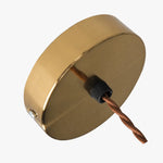 Cargar imagen en el visor de la Galería, Brass tone ceiling canopy and woven cord detail