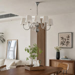Bild in Gallery-Viewer laden, French Vintage Fabric Shade Chandelier