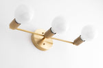 Charger l&#39;image dans la visionneuse de galerie, Glorica Glass Mid Century Modern Vanity Light - 3 Light Wall Fixture
