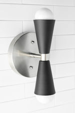 Cargar imagen en el visor de la Galería, Pyralis Cone Linear Statement Wall Sconce - Modern Two Light Fixture
