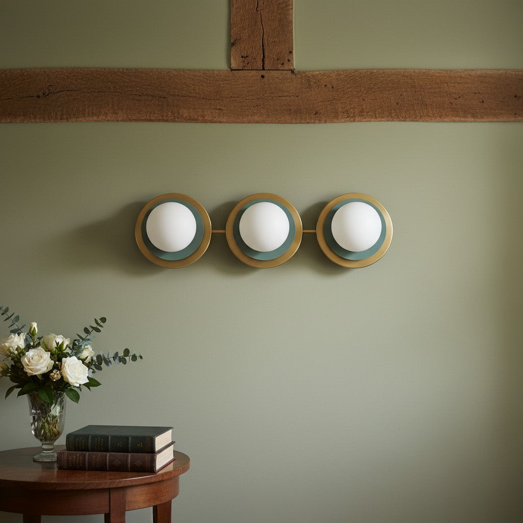 Artivo Modern Layered Globe Ceiling Light with Brass Finish for Living Room, Bedroom and Bathroom