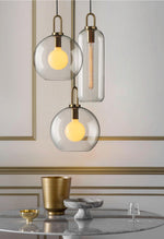 Bild in Gallery-Viewer laden, Copper-Plated Glass Plug-In Swag Pendant