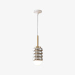 Bild in Gallery-Viewer laden, Iron Pendant Lamp with Ribbed Shade - Cream Style Light for Bedroom