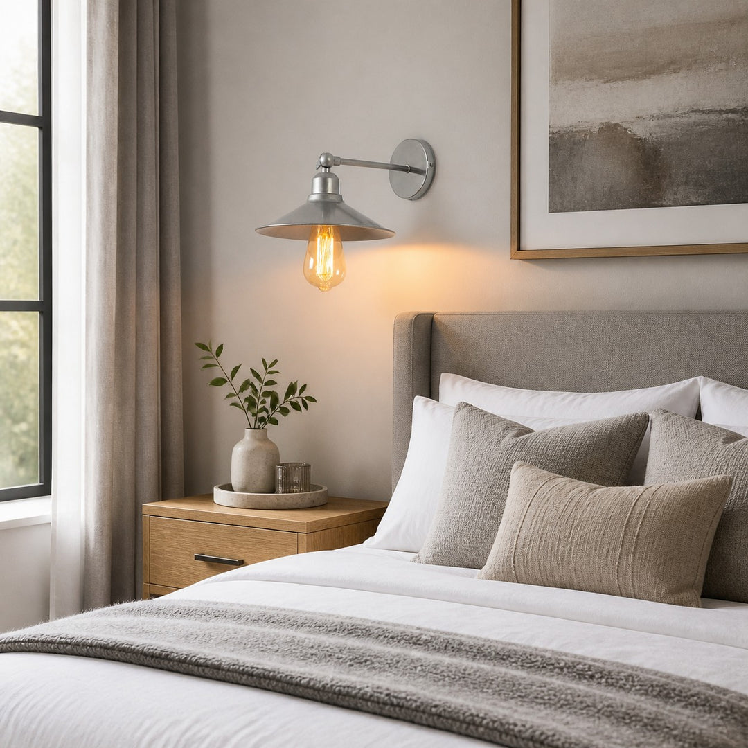 Galvanized Dome Industrial Wall Sconce